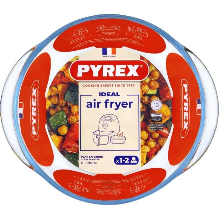 Teglia Per Friggitrice Ad Aria - Pyrex - 1450140 - Rotonda - Vetro Borosilicato - 20 cm