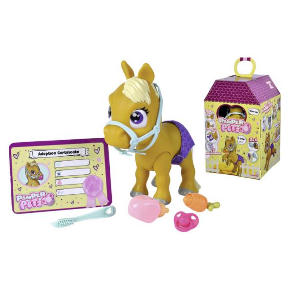 Pamper Petz Pony - Personaggio Interattivo Con Pony + Accessori Diaper Gang