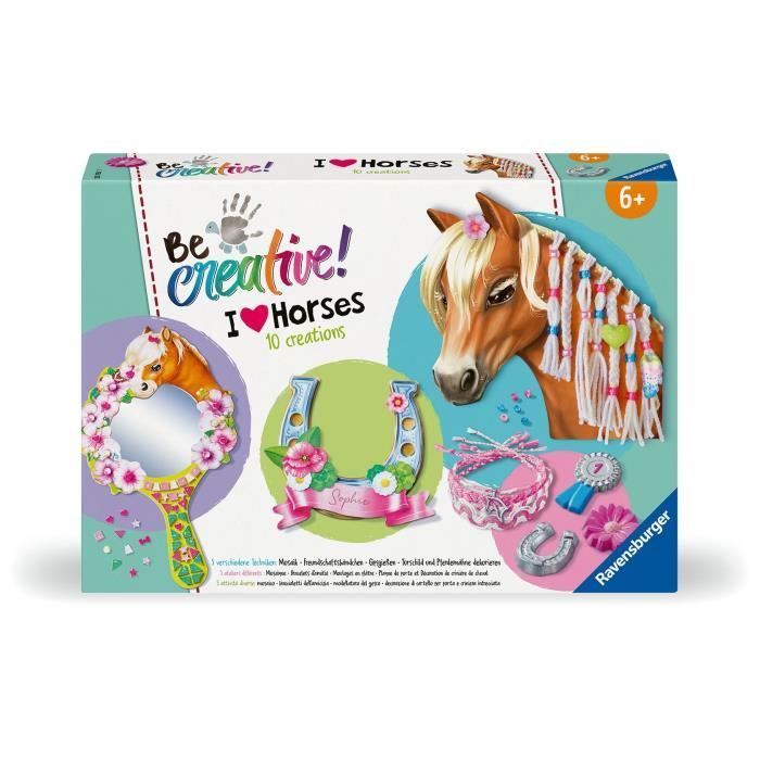RavensburgeR-Be Creative Horse – Kit Multiattività Cavalli – 10 Creazioni – Attività Rilassante E Creativa – Dai 7 Anni – 238751