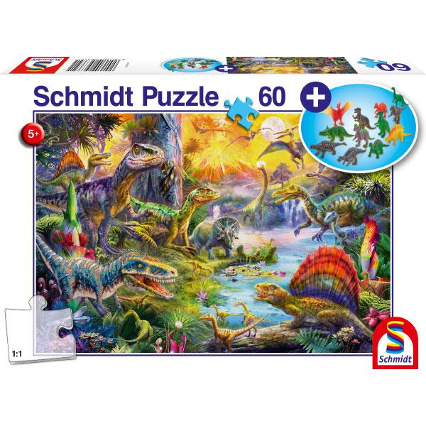Dinosaurs - Con Aggiunta (figurine Dei Dinosauri) - 60 Pezzi - Schmidt Spiele
