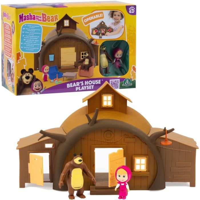 Casa Di Michka - Gptoys - Masha & Michka - Mha22 - 2 Personaggi Inclusi + 15 Accessori - Dai 3 Anni