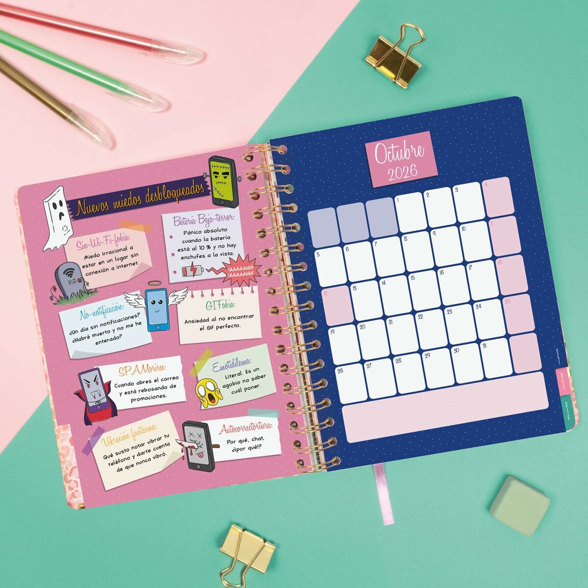 Agenda Finocam Talkual A5 15,5 X 21,7 Cm Dorato 2026 - Image 4