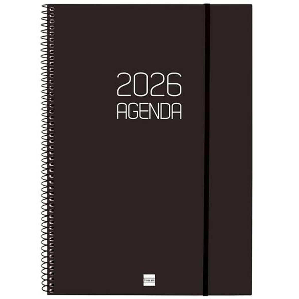 Agenda Finocam Opaque Nero A4 21 X 29,7 Cm 2026