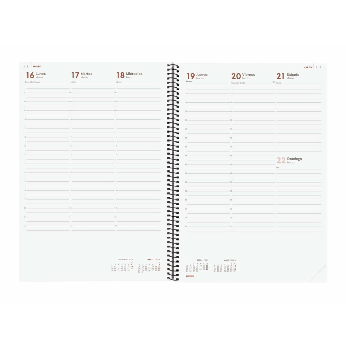 Agenda Finocam Opaque Nero A4 21 X 29,7 Cm 2026 - Image 4