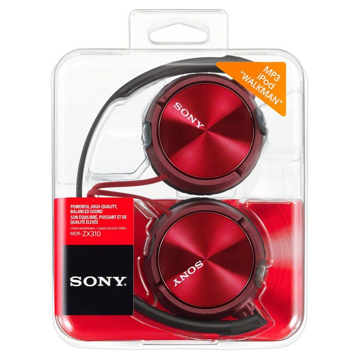 Cuffie Sony MdR-Zx310ap Rosso