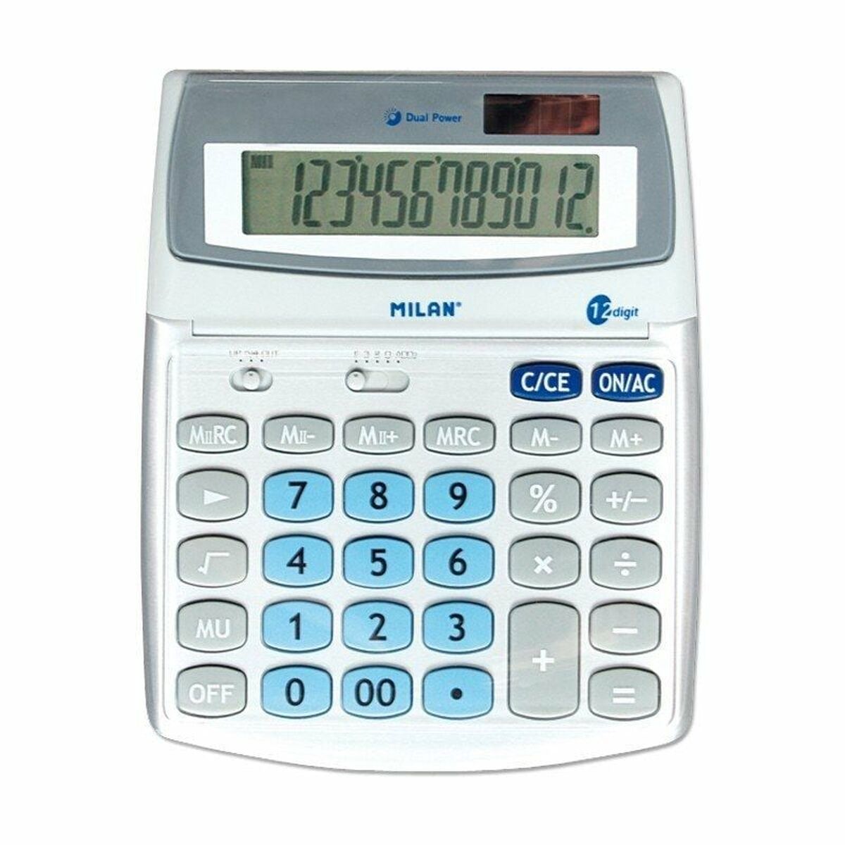Calcolatrice Milan 152512bl Bianco Metallo