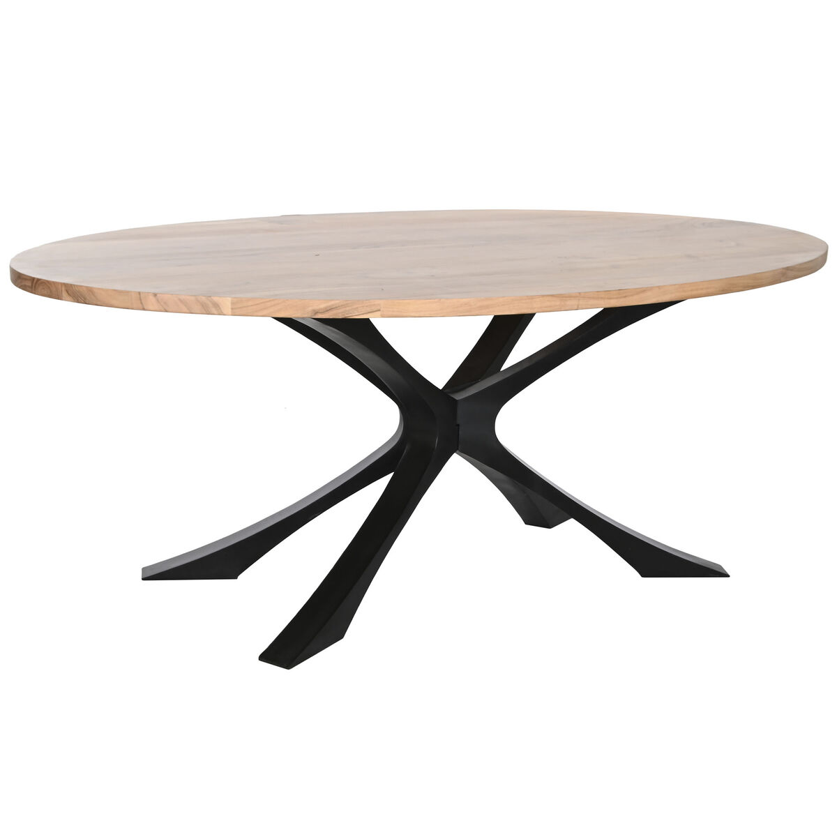 Tavolo Da Pranzo Dkd Home Decor Metallo Legno Di Acacia 200 X 110 X 76 cm