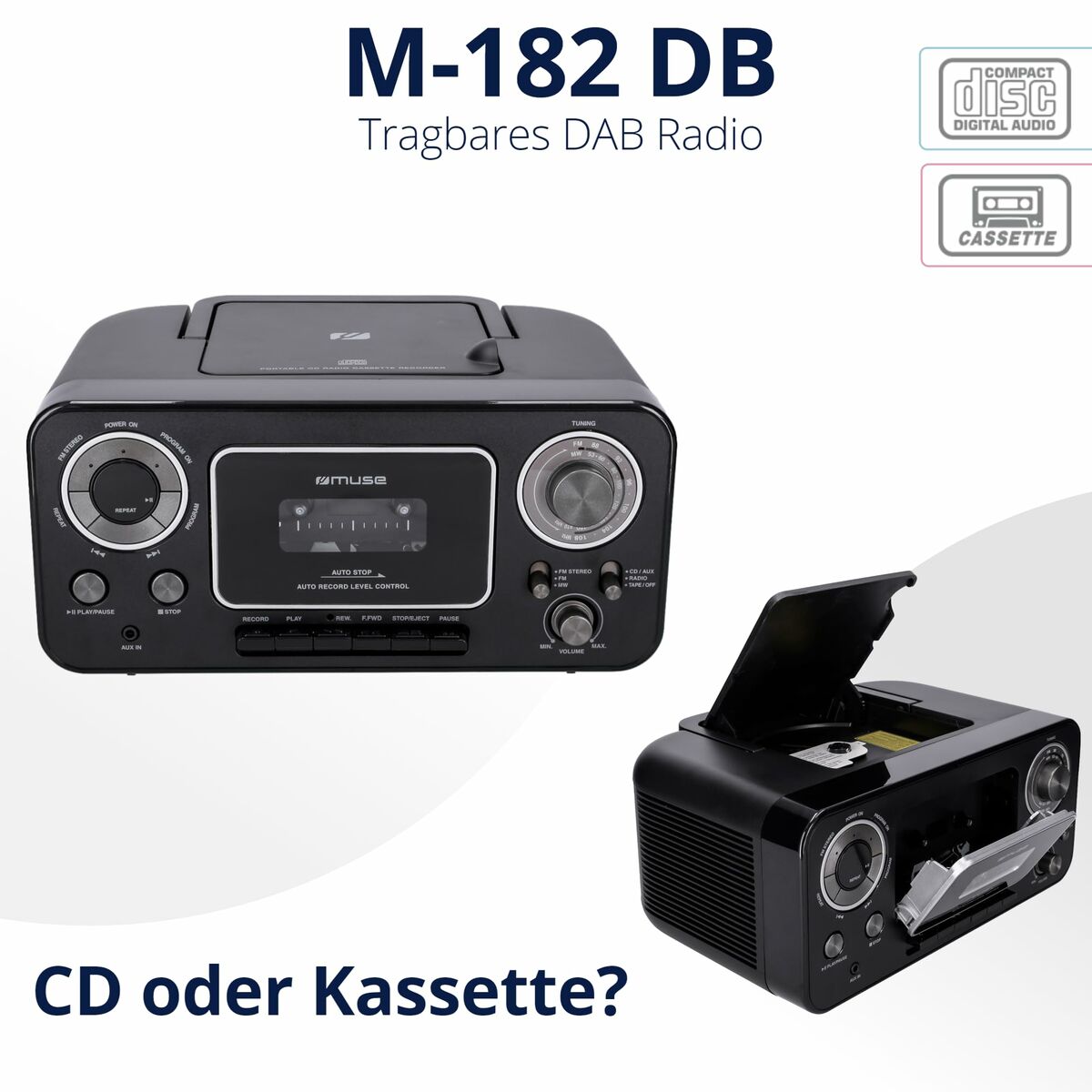 Radio Cassetta Muse M182rdc