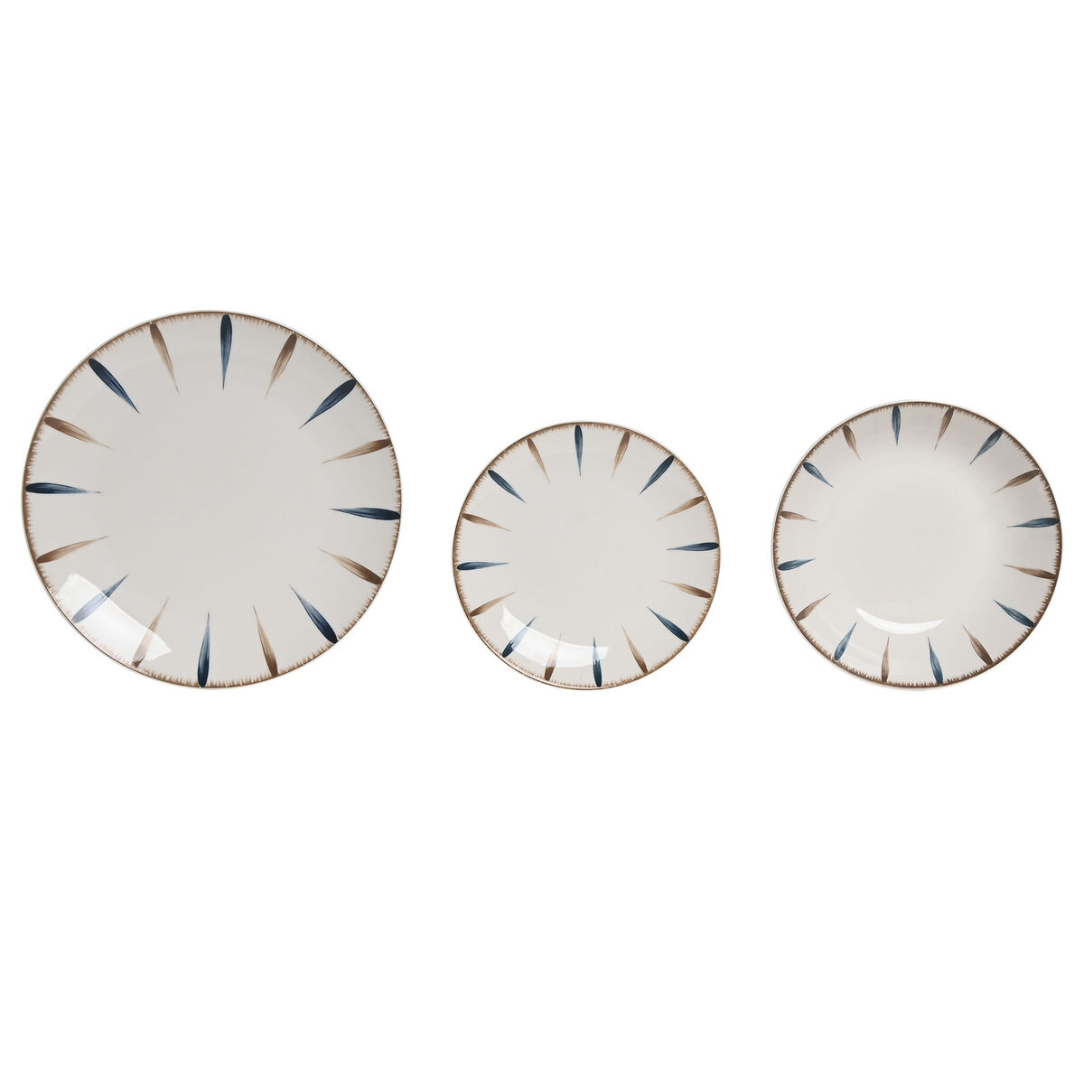 Servizio Di Piatti Home Esprit Azzurro Bianco Porcellana 18 Pezzi - Image 5