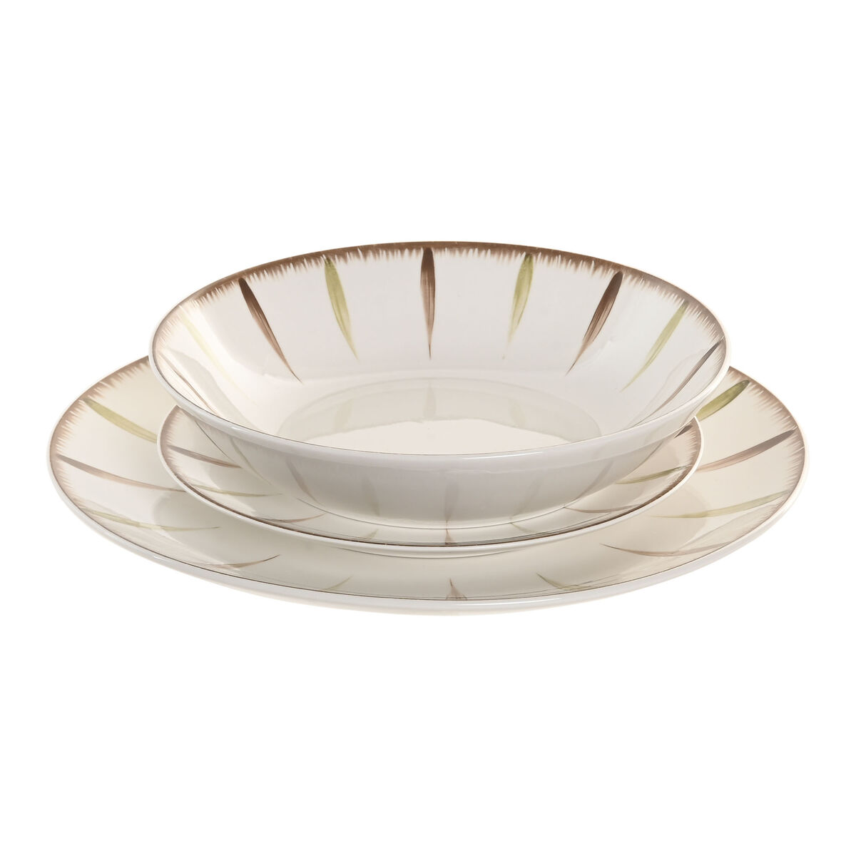 Servizio Di Piatti Home Esprit Bianco Verde Porcellana 18 Pezzi