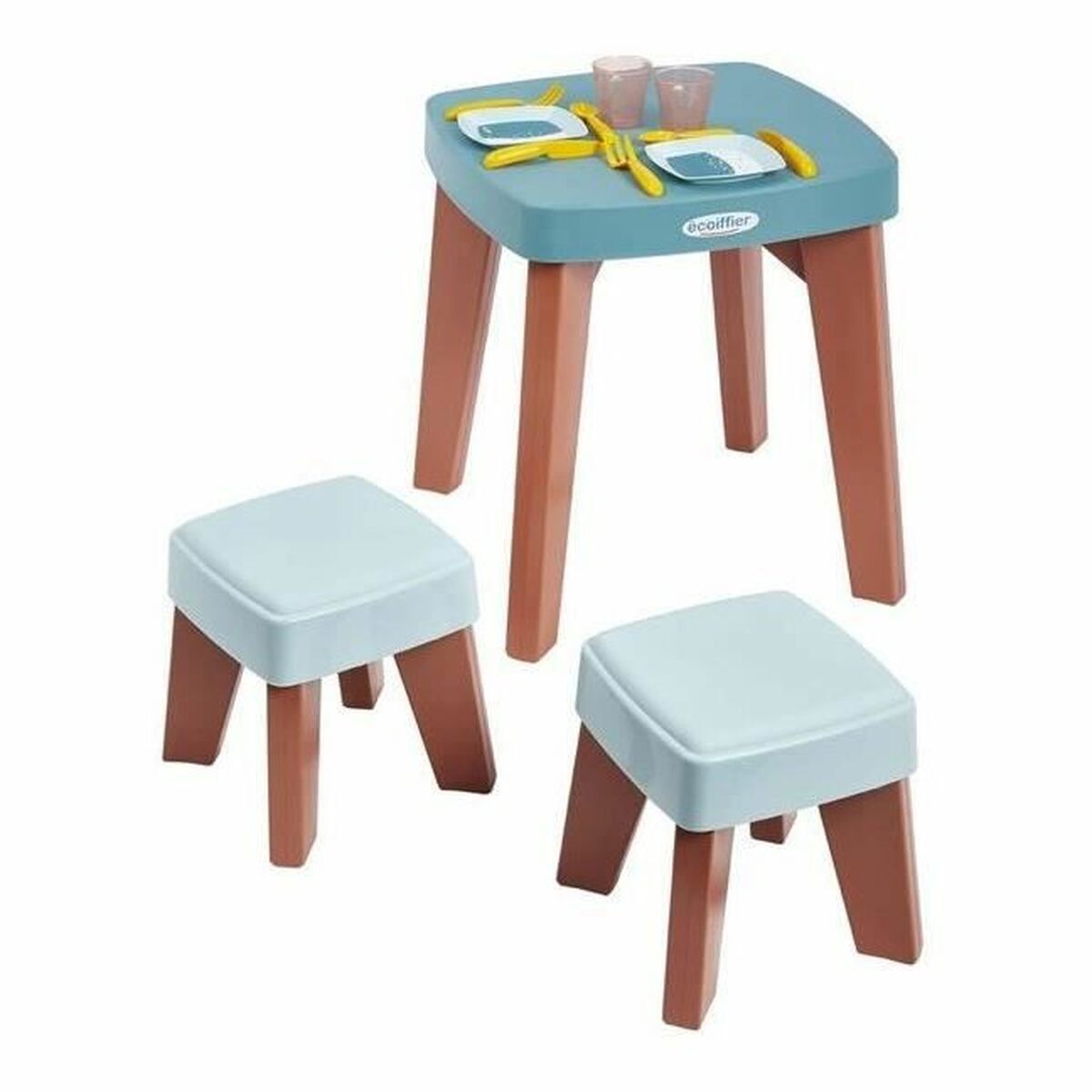 Tavolo Con 2 Sedie Ecoiffier Plastica Multicolore (13 Pezzi)