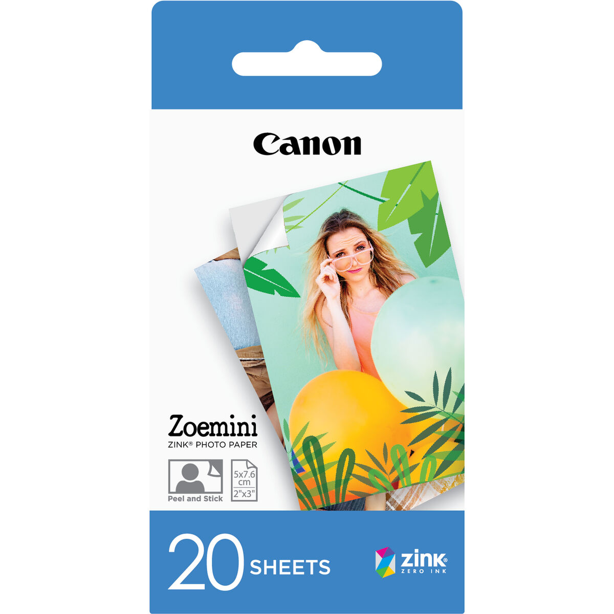 Carta Fotografica Lucida Canon Canon Zoemini Zink Photo Paper - 20 Sheets 20 Fogli