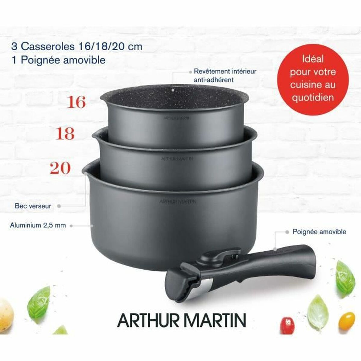 Batteria Da Cucina Arthur Martin - Image 3