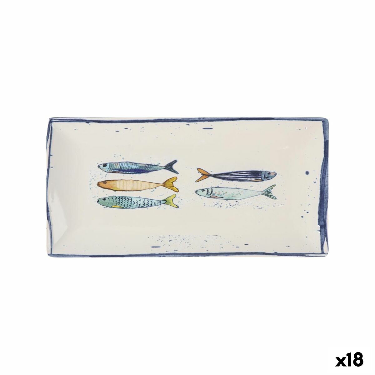 Teglia Da Cucina La Mediterránea Peixe Rettangolare Pesci 30 X 15 X 2 Cm (18 Unità)