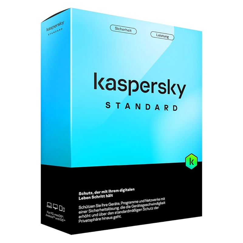 Kaspersky Standard (slim Box) - Software Sicurezza 1 Device / 1 Anno - Attach