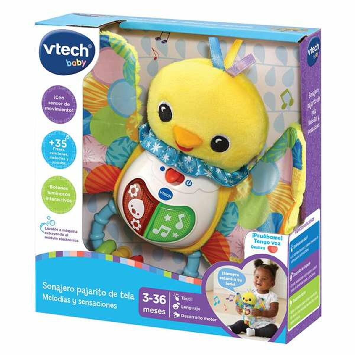 Sonaglio Musicale Vtech Baby Musica Interattivo Paperella Luci 20 X 21 X 6 cm