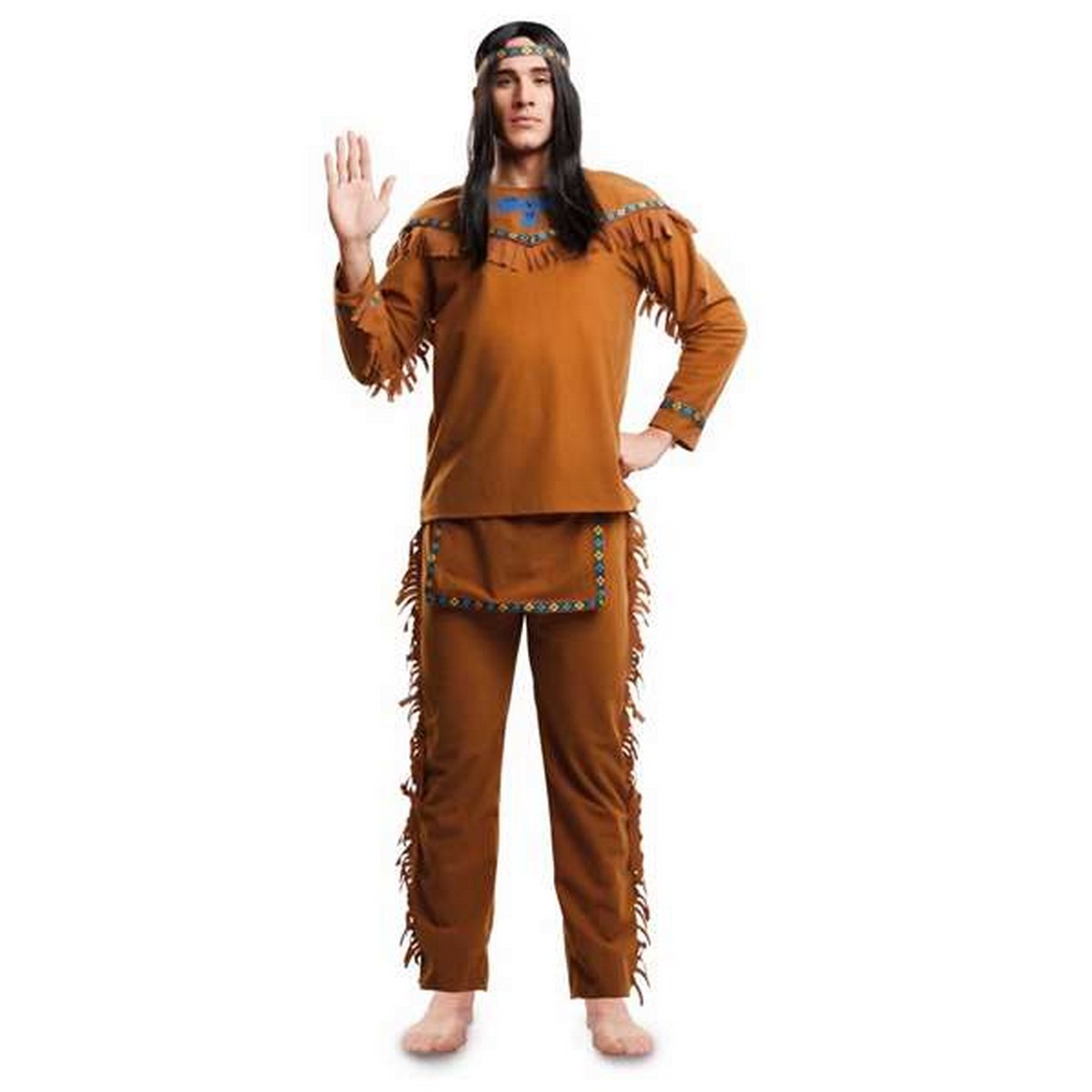 Costume Per Adulti My Other Me Indiano Americano Marrone S
