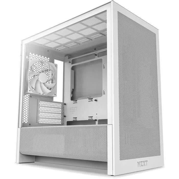 Caja Semitorre MicrO-Atx - Nzxt - H3 Flow - Blanco - Flujo De Aire Excepcional - Compatible Con Gpu De Gran Formato