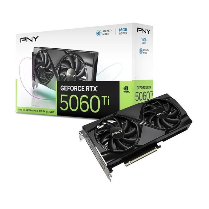Pny - Scheda Grafica - Geforce Rtxâ„¢ 5060 Ti - 16 Gb - Doppia Ventola Dlss 4