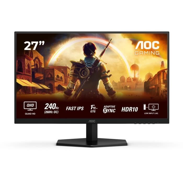 Schermo Per Pc Gamer - Aoc - 27'' - Qhd - 240hz - Ips Veloce - 0,3 Ms - Q27g42ze