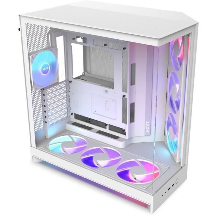 Case MiD-Tower - Nzxt - H9 Flow - Doppia Camera - Pannelli In Rete - Vetro Temperato