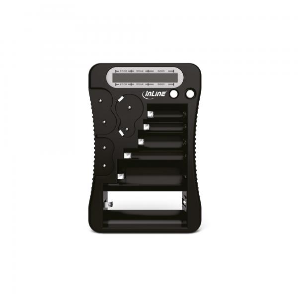 Tester Per Batterie Inline Con Display Lcd - Per Pile Rotonde E A Bottone E Blocchi Da 9 V