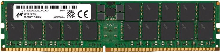 Crucial Micron - Ddr5 - Modul - 64 Gb - Dimm 288-Pin - 6400 Mhz / Pc5-51200 - Cl52 - 1.1 V - Registriert - Ecc - Grün (mtc40f2046s1rc64br)