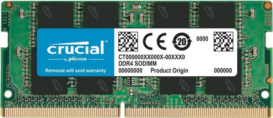Crucial - Ddr4 - Modul - 16 Gb - So Dimm 260-Pin - 3200 Mhz / Pc4-25600 - Cl22 - 1.2 V - Ungepuffert - NoN-Ecc - TaA-Konform (ct16g4sfra32at)