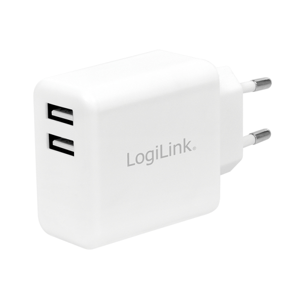 Logilink Netzteil - 12 Watt - 2.4 A - 2 Ausgabeanschlussstellen (usb)