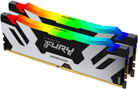 Kingston 32gb 6400mt/s Ddr5 Cl32 Dimm Kit Of 2 Fury Renegade Rgb (kf564c32rsak2-32)