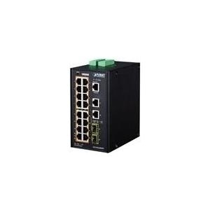 Planet IgS-20160hpt - Switch - L3 - Managed - 16 X 10/100/1000 (poe+) + 2 X 10/100/1000 + 2 X Sfp - An DiN-Schiene Montierbar, Wandmontierbar - Poe+