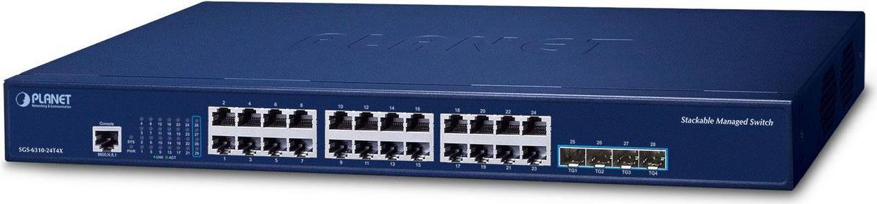 Planet L3 24-Port Ge + 4*10g Sfp+ Managed SgS-6310-24t4x (sgS-6310-24t4x)