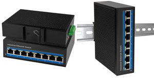 Logilink Industrial Gibabit Ethernet Poe Switch, 8-Port 10/100/1000 BasE-Tx Rj45, Plug & Play, Schwarzes Metallge - 1 Stück (ns203p)