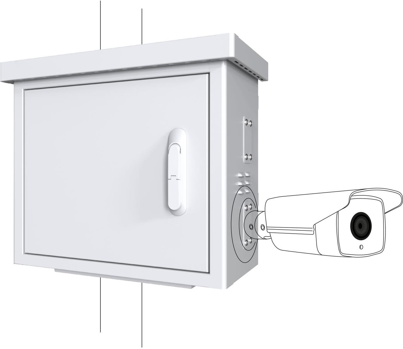 Lanview Rack For Cctv W=600mm D=300mm H=550mm White (rcctv002)