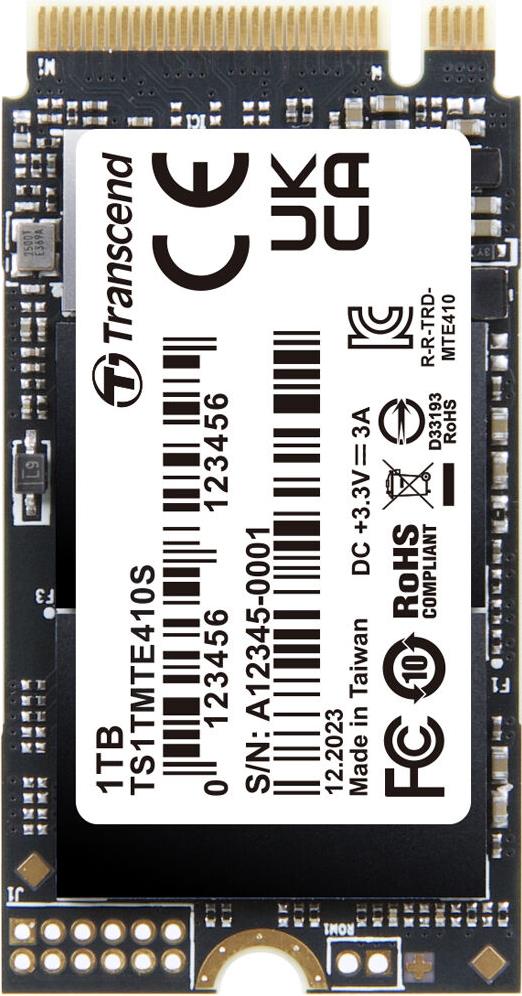 Transcend Pcie Ssd 410s M.2 1 Tb Pci Express 4.0 Nvme 3d Nand (ts1tmte410s)