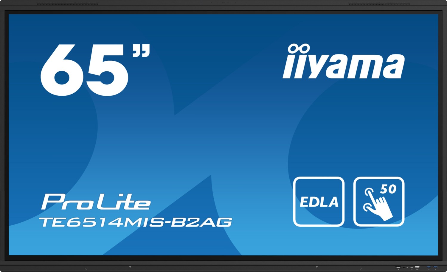 Iiyama Te6514miS-B2ag 165,1cm (65 Zoll) Touch Display - Iiware 12e - Edla - Google Gms Apps - Android 13 - 50-Points Puretouch Ir+ Mit Zero Bonding -