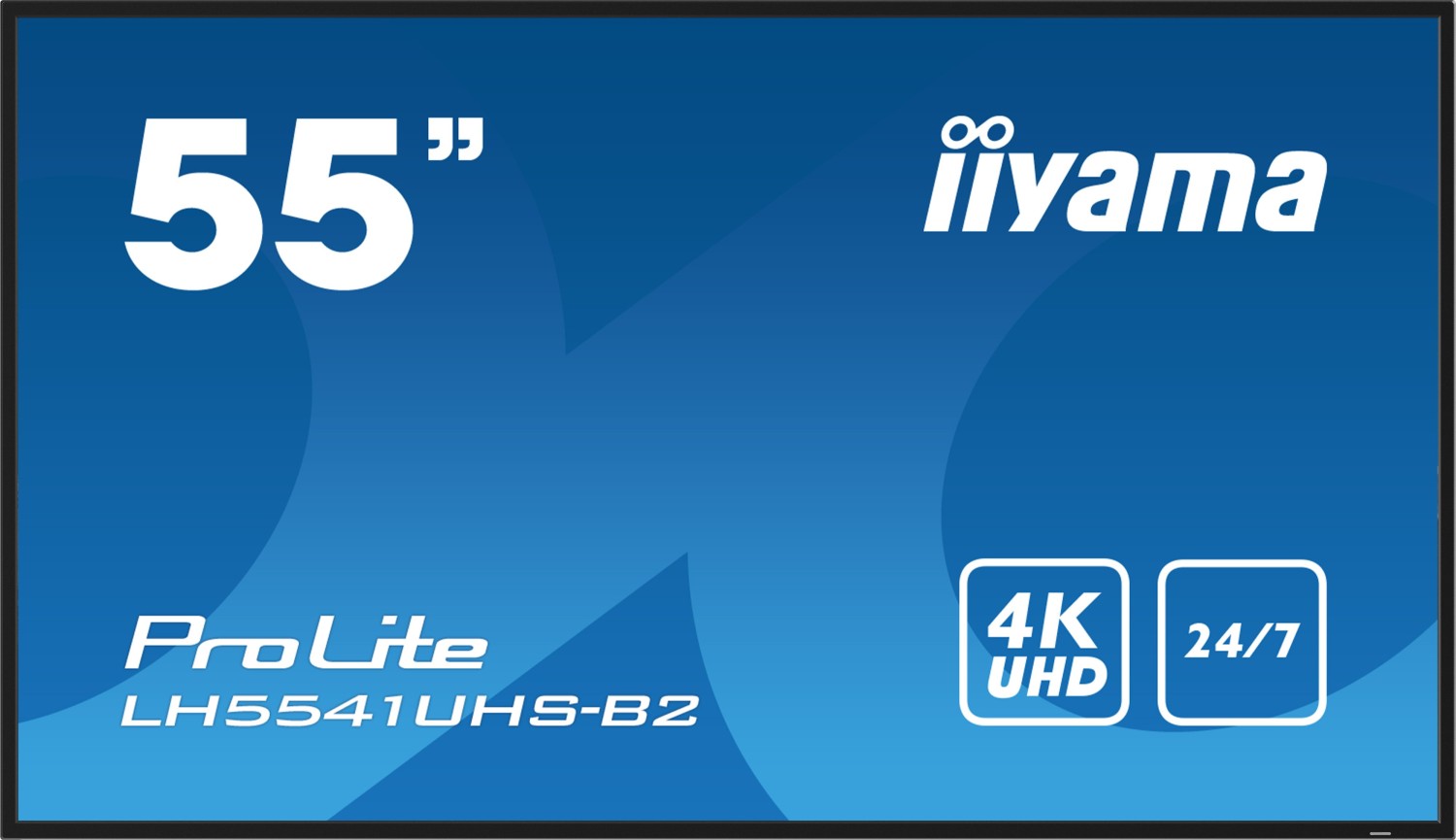 Iiyama Prolite Lh5541uhS-B2, 139cm (55''), 4k, Usb, Kit, Schwarz Tft Monitor, 16:9, Bildschirmdiagonale: 139 Cm (55''), Auflösung: 3840x2160 Pixel, V