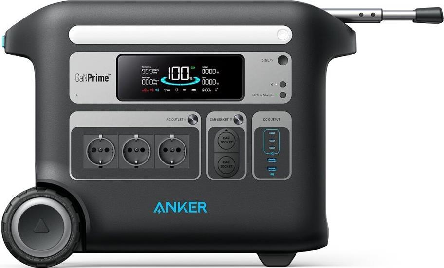 Anker Solix F2000 (powerhouse 767) - Tragbares Kraftwerk - Wlan - Wechselstrom 220-240 V - 2300 Watt - Lithiumeisenphosphat - 2048 Wh - Ausgangsansch
