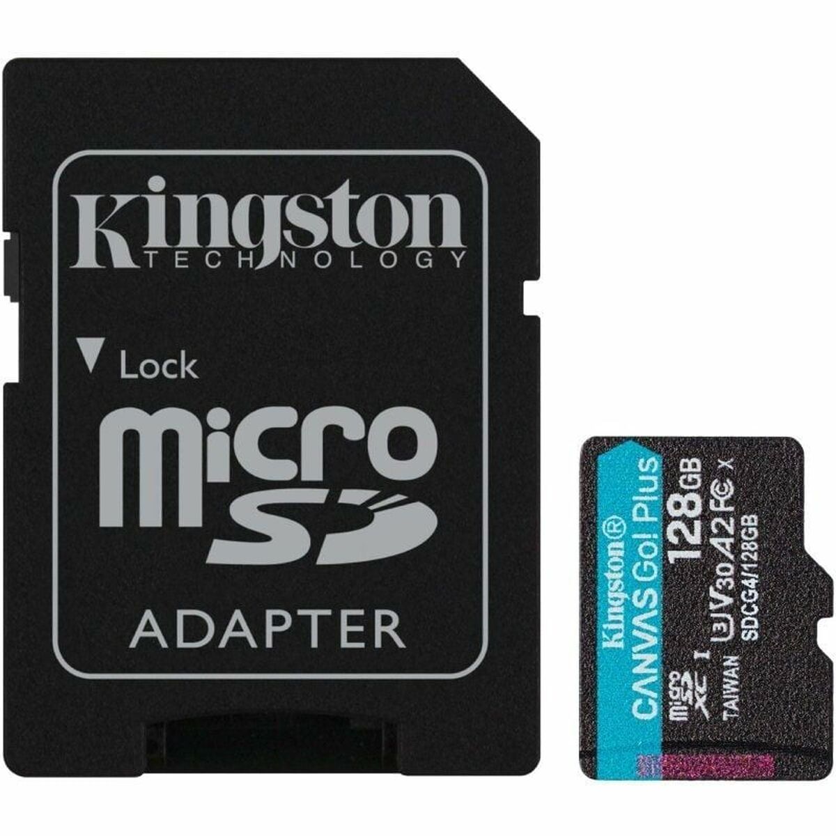 Scheda Di Memoria Micro Sd Con Adattatore Kingston Canvas Go! Plus 128 gb