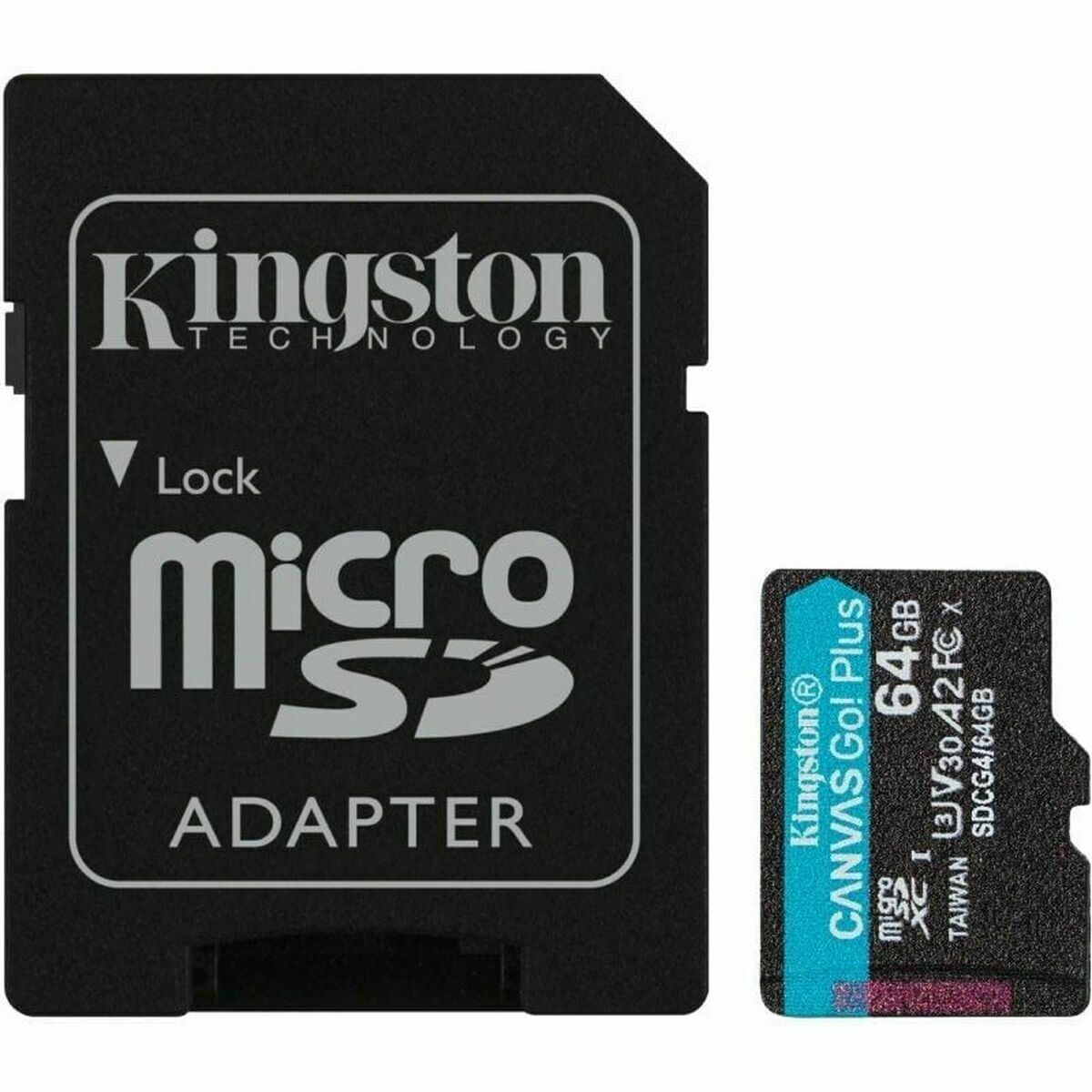 Scheda Di Memoria Micro Sd Con Adattatore Kingston Canvas Go! Plus 64 gb