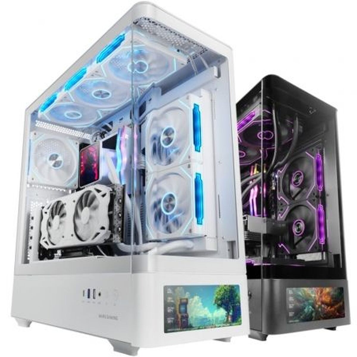 Case Computer Desktop Atx Mars Gaming Mclcdprow Bianco