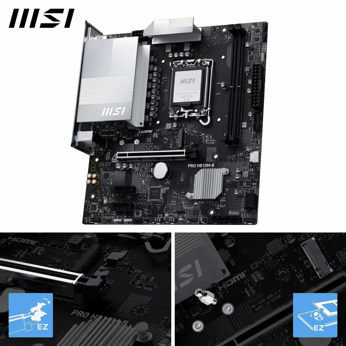 Scheda Madre Msi Pro H810M-B Lga 1851 - Image 3