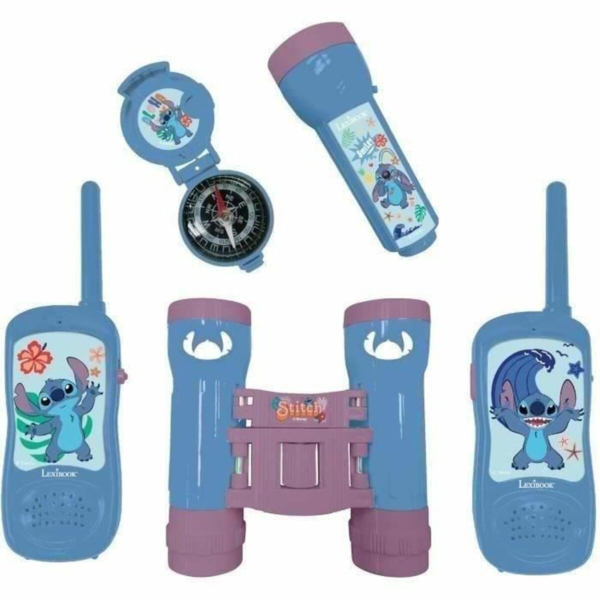 WalkiE-Talkie Lexibook Kit De Aventurero Con Walkie Talkies Stitch