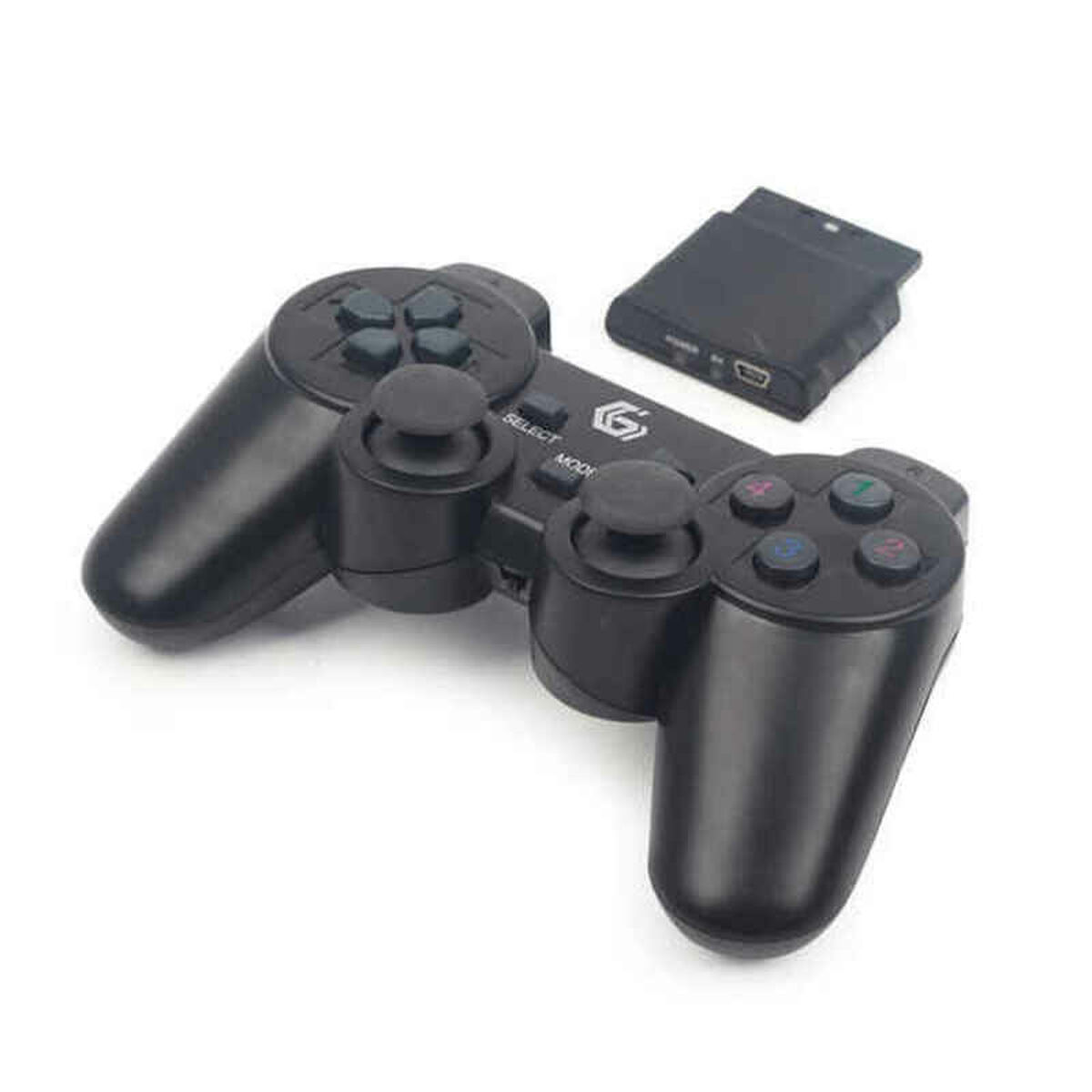Telecomando Gaming Senza Fili Gembird Dual Gamepad Pc Ps2 Ps3 Nero