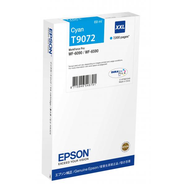 Epson C13t90724n Cartuccia D'inchiostro 1 Pz Originale Resa Extra Elevata [super] Ciano (epson T9072 - St?rrelse Xxl - Cyan - o)