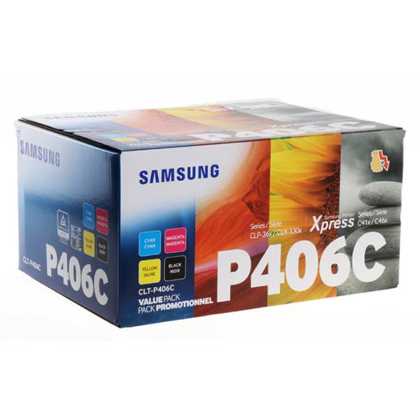 Samsung Clt P406c Value Pack 4er Pack Schwarz, Gelb, Cyan, Magenta Tonerpatrone
