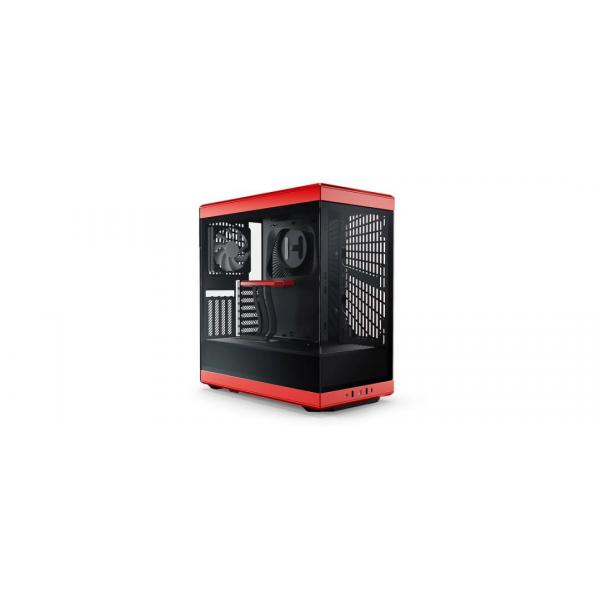 Hyte Y40 Red Black Atx Midi Tower Gaming Gehäuse Rot/schwarz, Seitenfenster