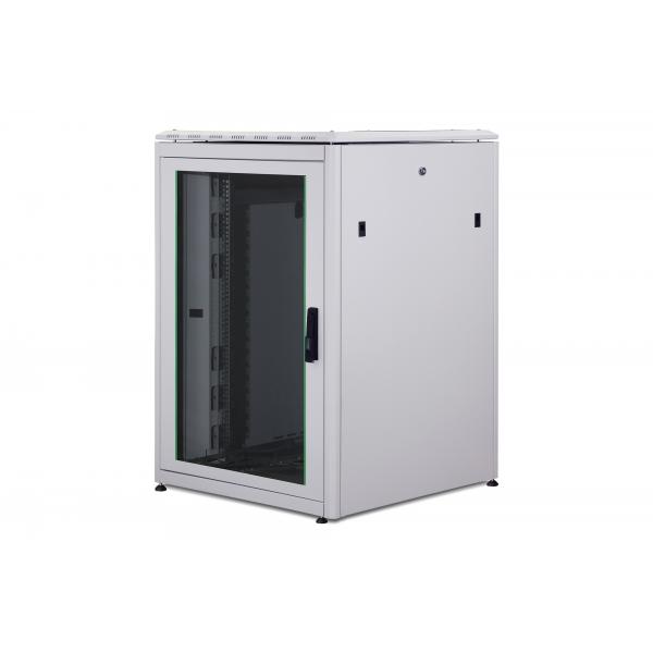 Digitus 22he Unique Netzwerkschrank 800x800 Mm Glastür Grau