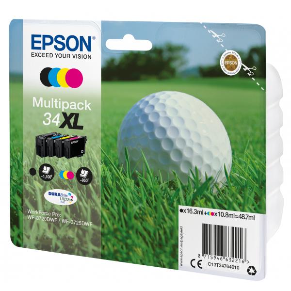 Epson 34xl 4er Pack Xl Schwarz, Gelb, Cyan, Magenta Tintenpatrone