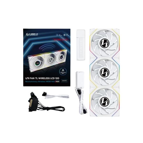 Lian Li Uni Fan Tl Wireless Lcd Lüfter, Argb, Pwm, 3eR-Pack Inkl. Controller - Reverse Blade, 120 mm